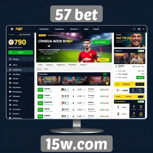 Interface e usabilidade do site 57 bet